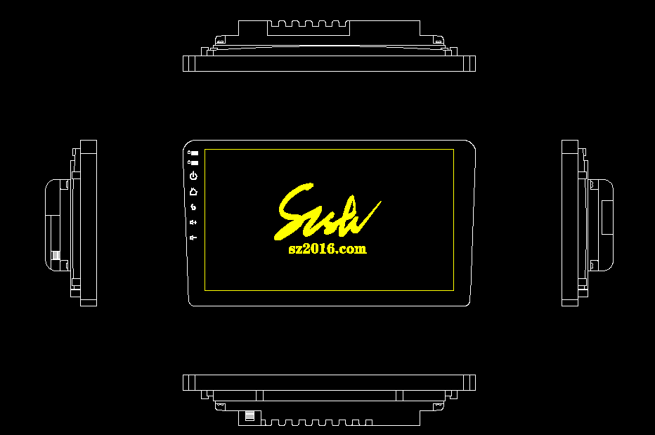 鼎微TS7-CAD等比例尺寸图